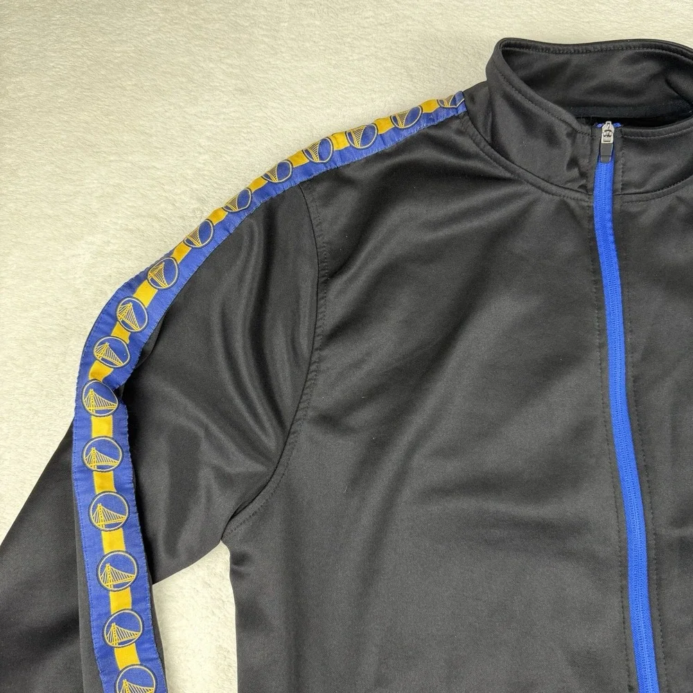 NBA Golden State Warriors Zip Warm Up Track Jacket Back‎ Graphic Men's Sz XL